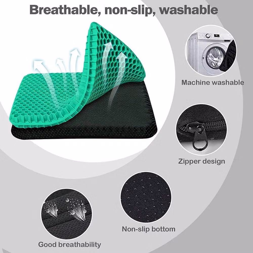 EONLION Green Breathable Gel Seat Cushion W: 100 cm, L: 190 cm – 3