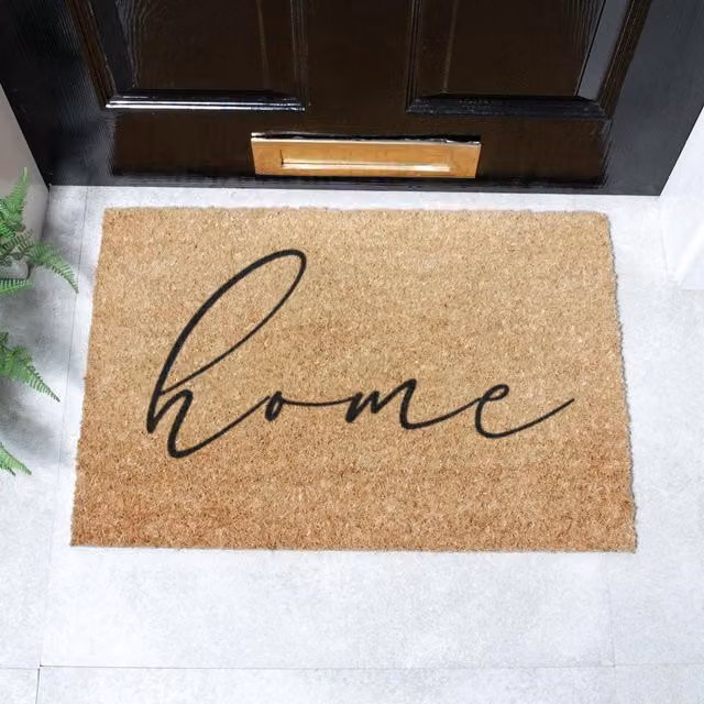 Artsy Mats Brown Coir Non-Slip Doormat, W: 60 cm, D: 40 cm