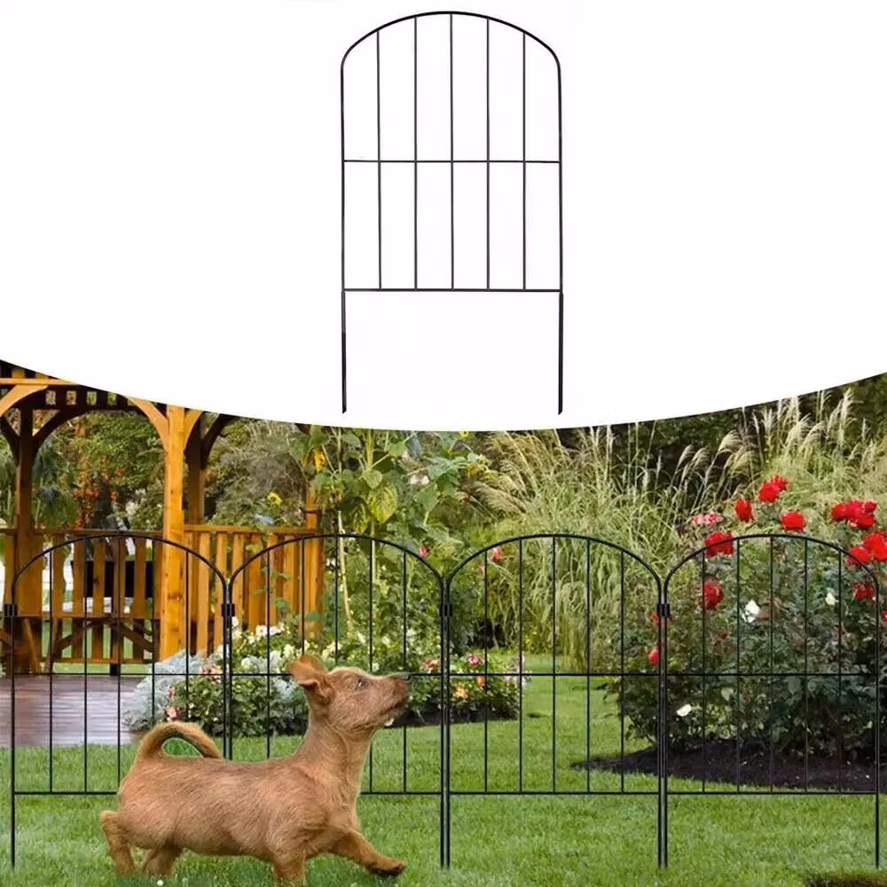 SPETLEK 30-Piece Metal Garden Fencing Panel Lawn Grass Border in Black, W/H: 100 x 60 cm – 2