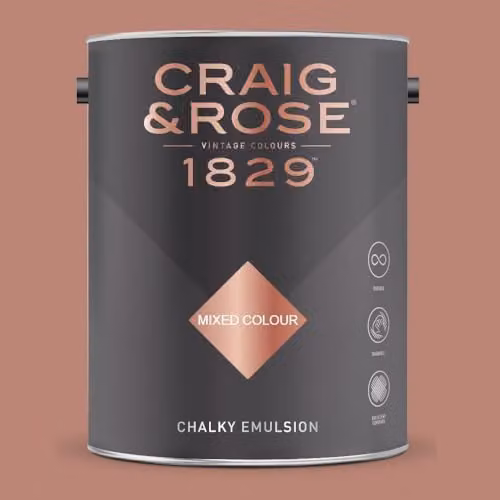 Craig & Rose 1829 Paint Stop Chalky Emulsion in Venetian Red, 5l
