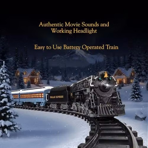 Lionel Disney The Polar Express 28 Piece Motorised Mini Model Train Starter Set in Black and Multicolour – 2