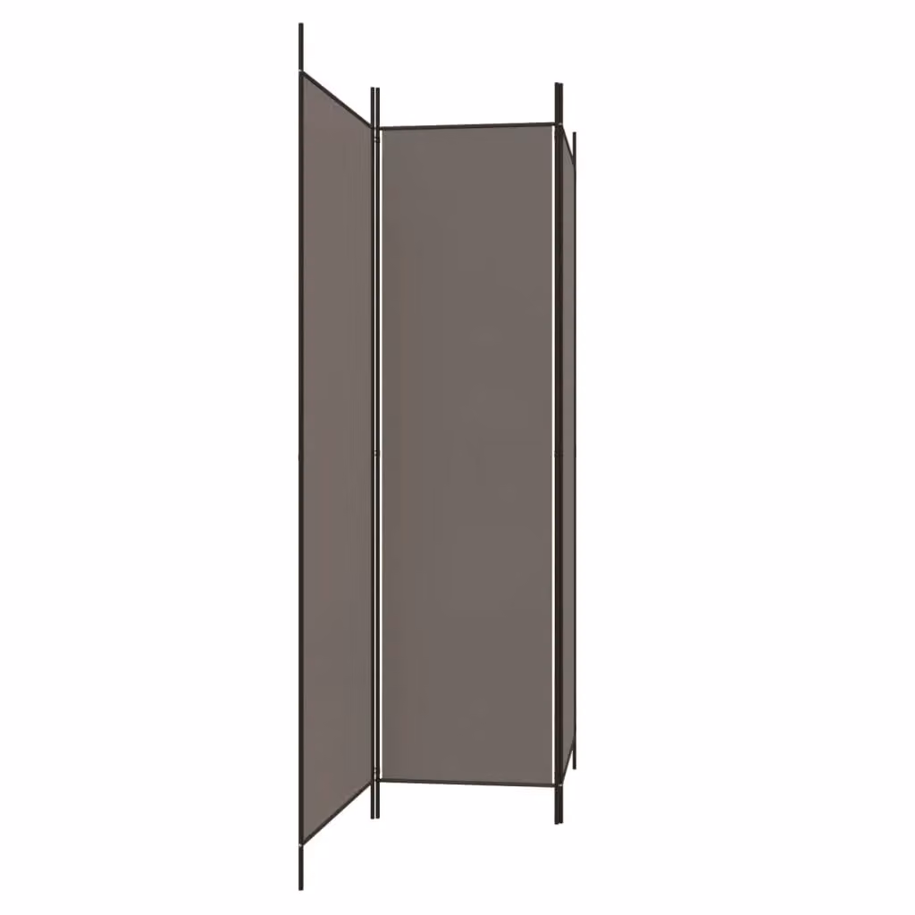 Berkfield Home 3-Panel Fabric Room Divider in Anthracite and Black, W/H: 150 x 200 cm – 2