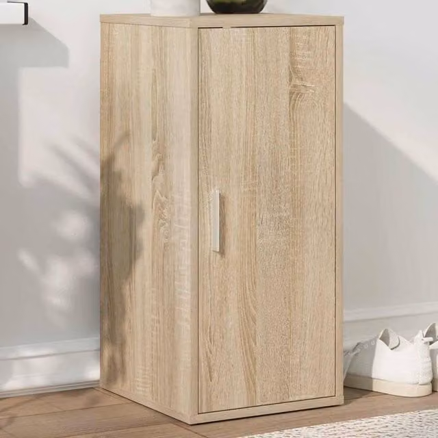 Berkfield Home Sonoma Oak Shoe Cabinet in Beige, W/D/H: 32 x 35 x 70 cm – 1