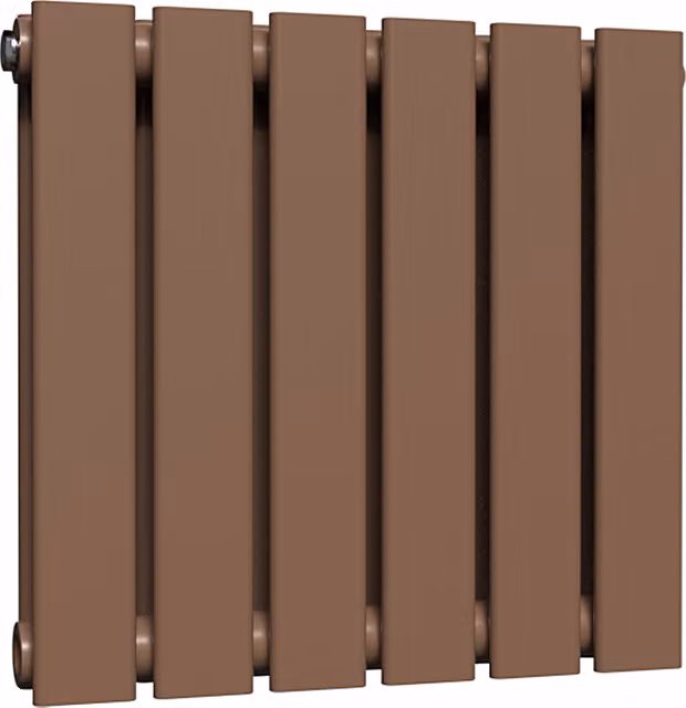 Lux Heat Flat Horizontal Double Steel Radiator in Brown, W: 60 cm, H: 42 cm