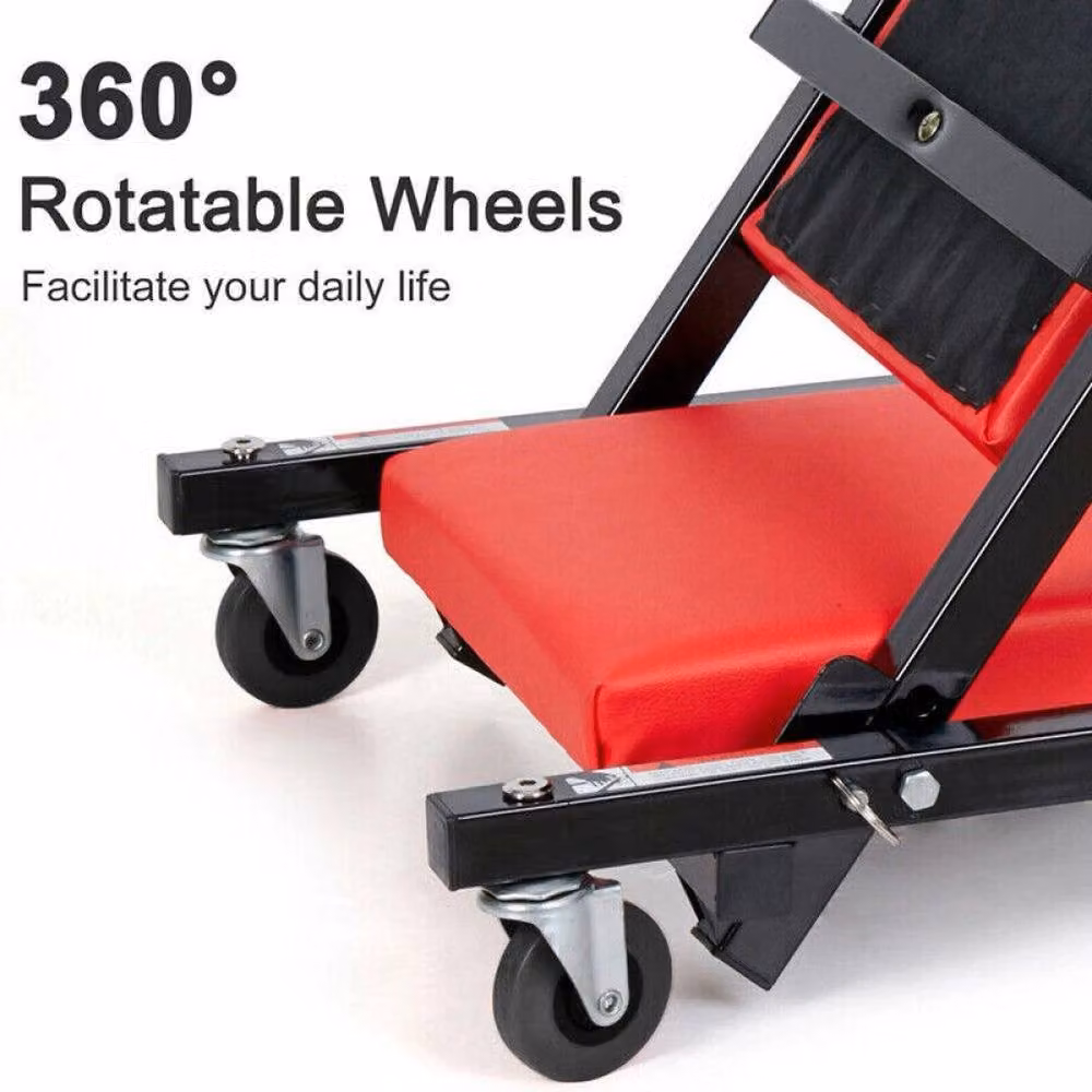 Havendro Red Folding Creeper Garage Stool with 150kg Capacity – 5