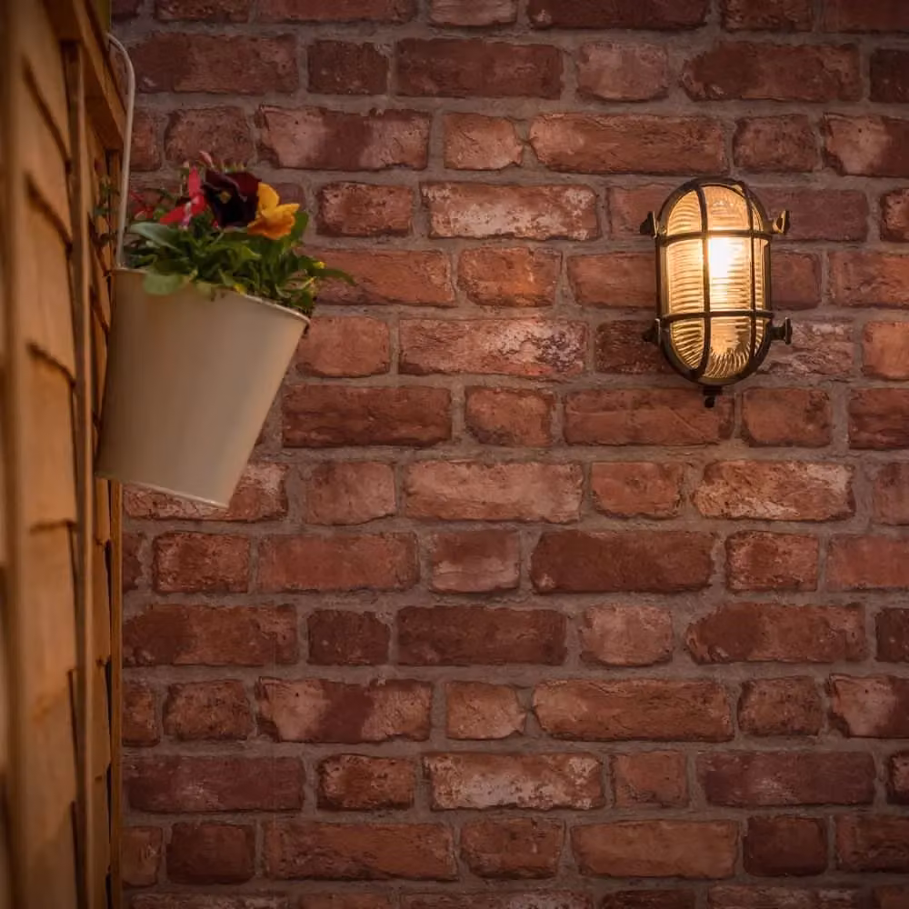 ValueLights Bow Oval IP64 Black Metal Outdoor Wall Light with LED Bulb – 5