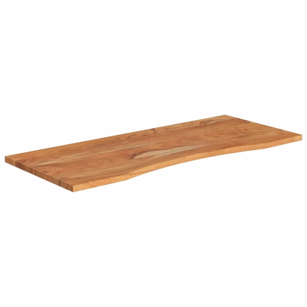 Berkfield Home Rectangular Solid Wood Acacia Desk Top, Brown, W: 110 cm, D: 50 cm, H: 2.5 cm – 3