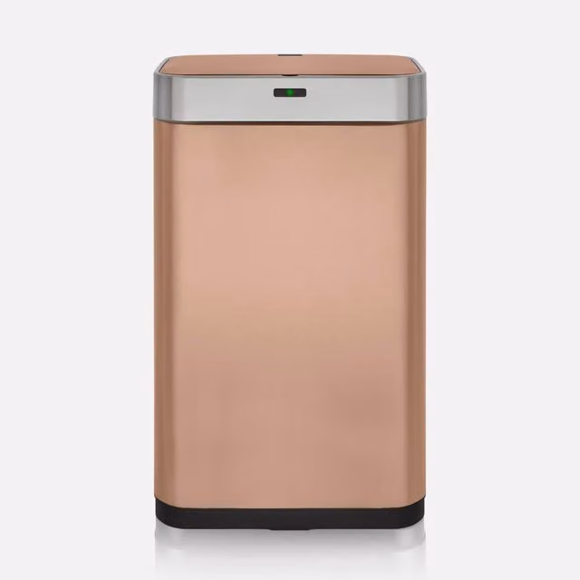 Tower 75L Sensor Kitchen Bin with Fingerprint Proof Stainless Steel Exterior in Copper