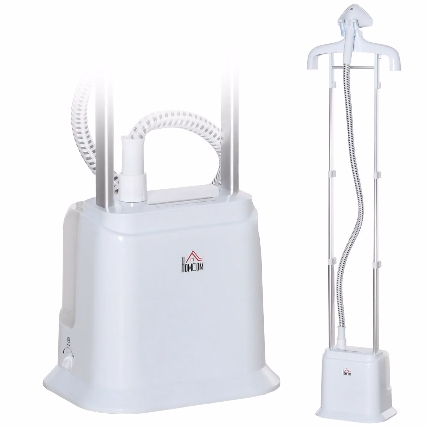 HOMCOM Upright Garment Clothes Steamer Stand in White – 3