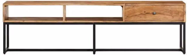 Berkfield Home Vintage Acacia Wood TV Cabinet in Brown, W/D/H: 160 x 30 x 45 cm