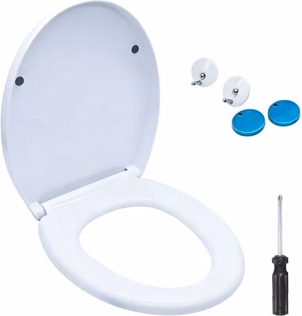 Ventryn Soft Close White Oval Heavy Duty Toilet Seat – 1