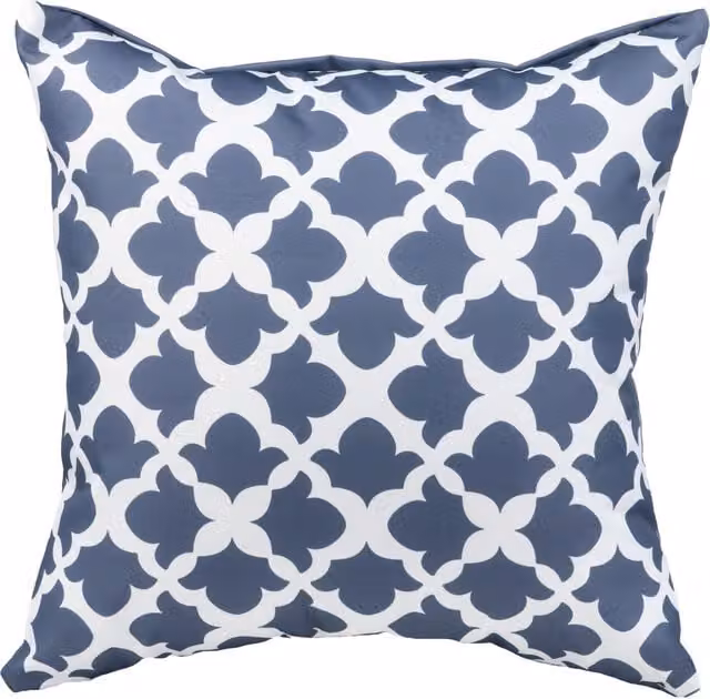 Gardenista Moroccan Arabesque Outdoor Scatter Cushion in Charcoal, Grey and Beige, W/D/H: 45 x 45 x 45 cm