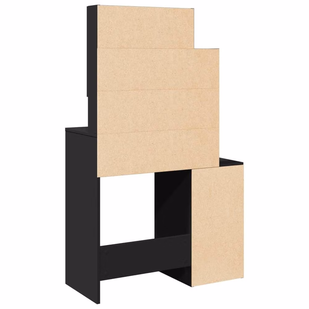 Berkfield Home Dressing Table with Cabinet in Black, W/D/H: 80 x 35 x 132 cm – 4