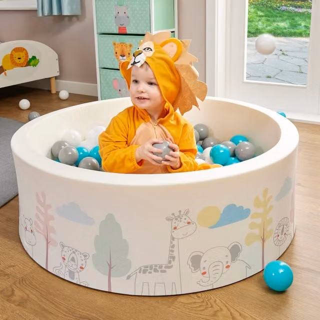 Liberty House Toys Kids Ball Pit in White Jungle Design