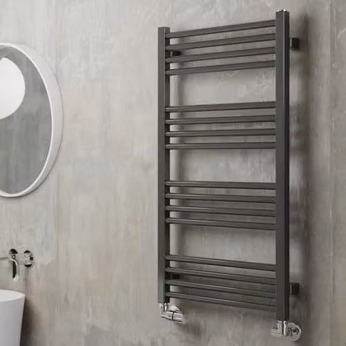 Terma Steel Towel Rail in Sparkling Grey, H 90 cm x W 50 cm
