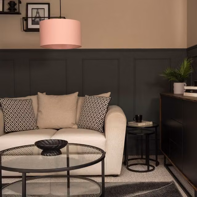 ValueLights Reni Medium Modern Fabric Cylinder Pendant Shade in Pink