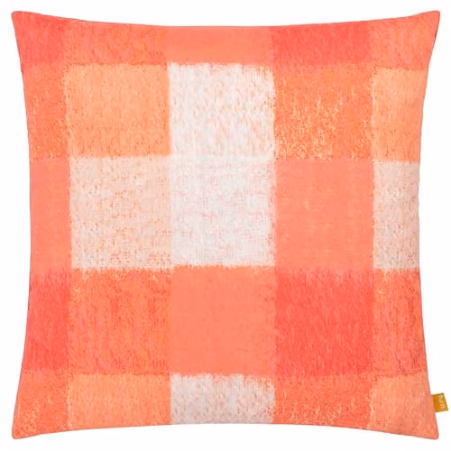 Riva Home Pink Checked Velvet and Polyester Square Cushion, W/D/H: 50 x 50 x 50 cm – 2