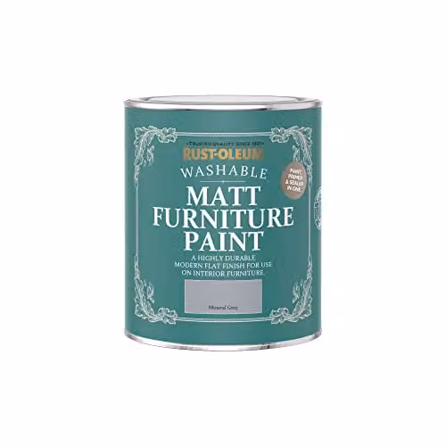 Rust-Oleum Matt Water-Based Furniture and Skirting Board Paint, Grey, 750ml – 3