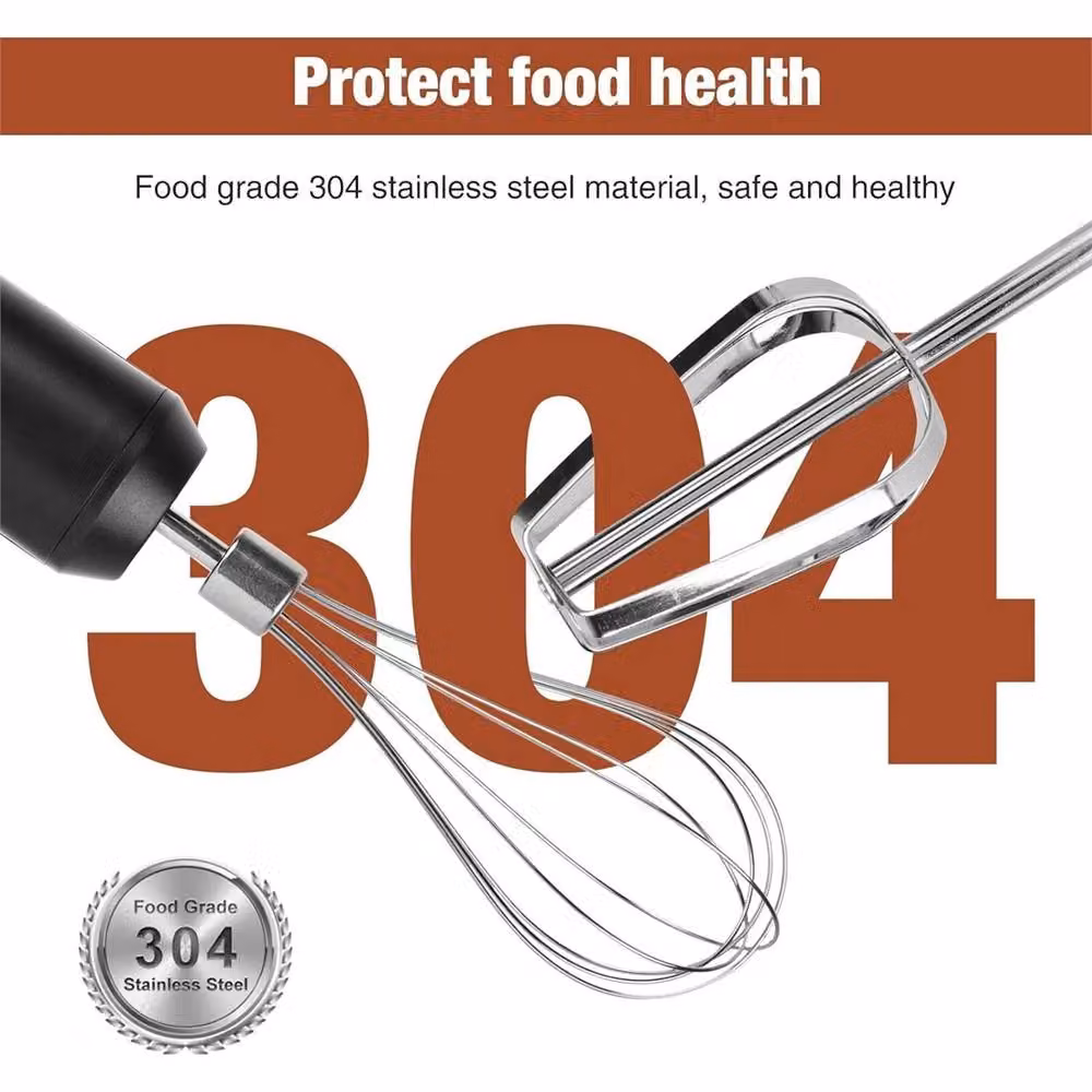 Nordara Black Rechargeable Electric Handheld Mixer – 4