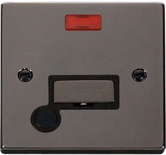 SE HOME Black Flush Socket with Plastic Plate
