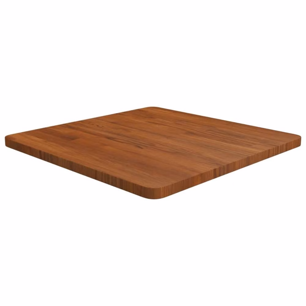 Berkfield Home Square Table Top in Dark Brown, Rustic Treated Solid Oak, W/D/H: 60 x 60 x 2.5 cm – 2