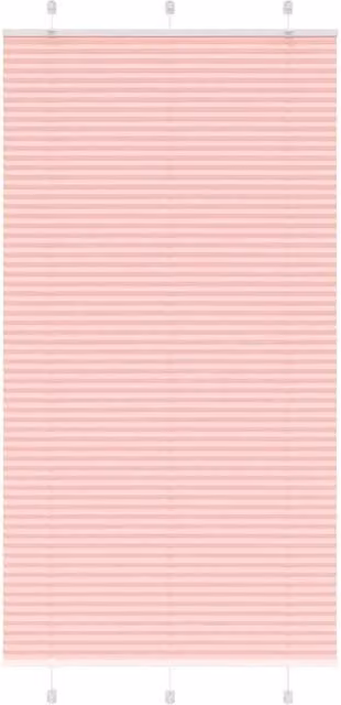 Berkfield Home Pink Single Pleat Polyester Fabric Blind, W: 110 cm, H: 200 cm