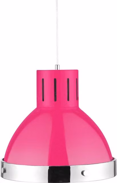 Orsina Bell Shaped Pendant Light by Interiors by Premier in Pink and Chrome