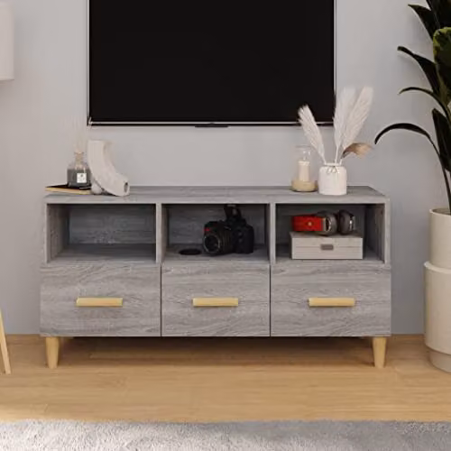 vidaXL Modern TV Cabinet in Grey Sonoma, W/D/H: 102 x 36 x 50 cm – 2