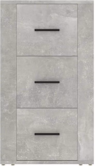 Berkfield Home Sideboard in Concrete Grey, MDF, W/D/H: 40 x 33 x 70 cm