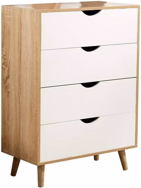 FORGEVIO Boden Modern Wood Chest of Drawers in White – 1