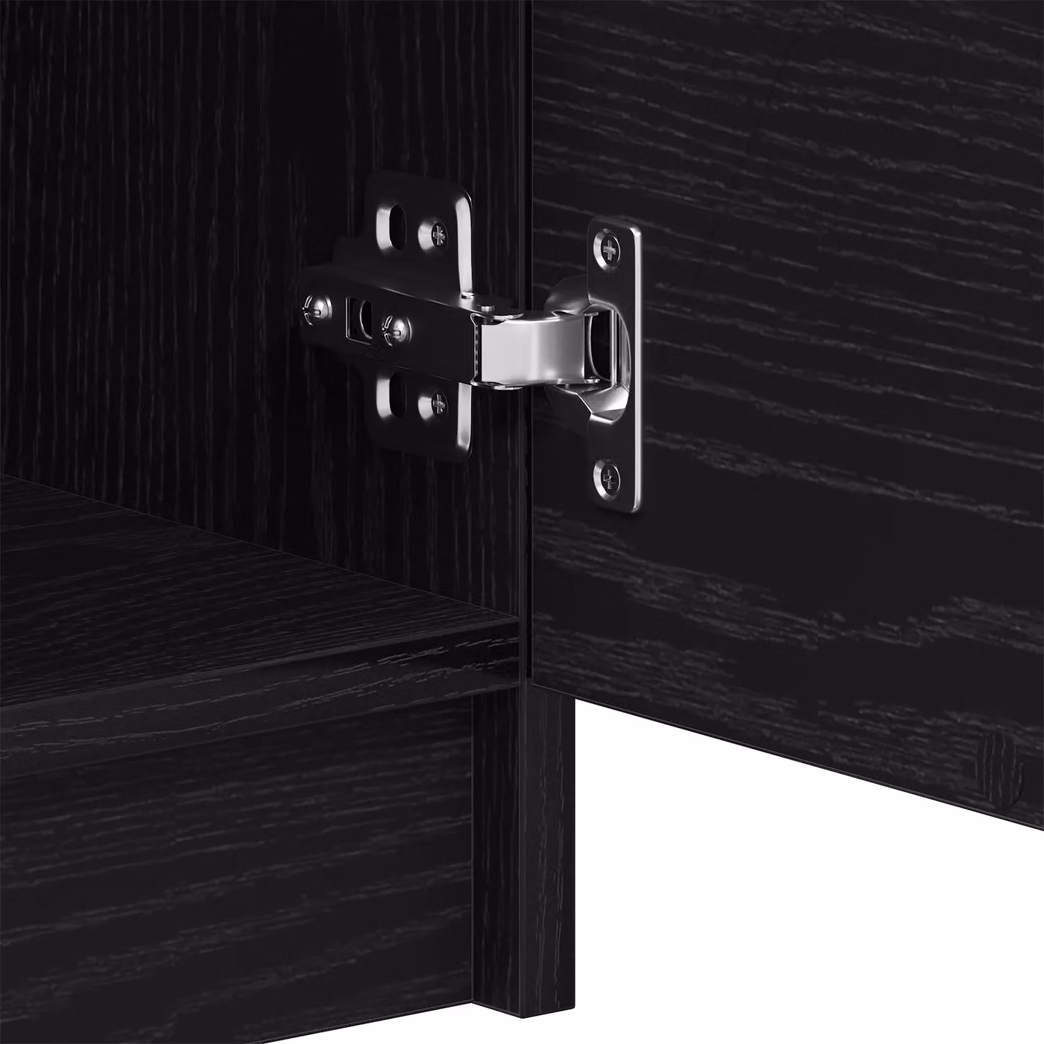Berkfield Home Black Oak Sideboard in Matt Black MDF, W/D/H: 60 x 30 x 70 cm – 6