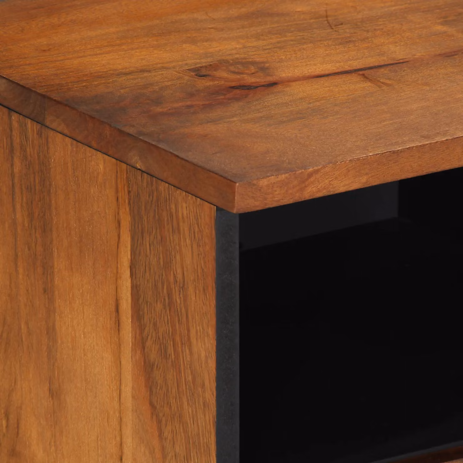 Berkfield Home Modern Mango Wood TV Cabinet in Brown, W/D/H: 70 x 33 x 46 cm – 4