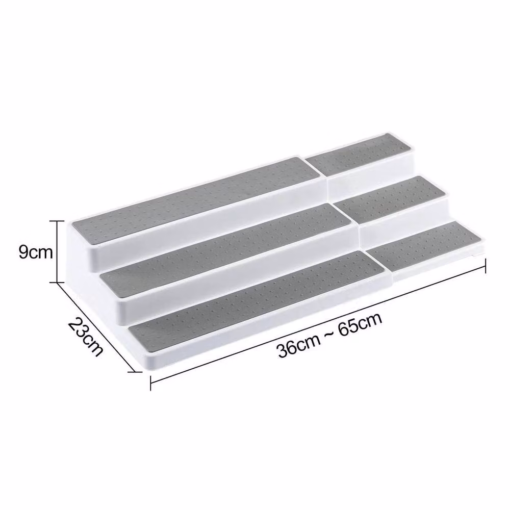 EONLION 3 Tier Grey Plastic Spice Rack for Inside Cupboards, Width: 100 cm – 2