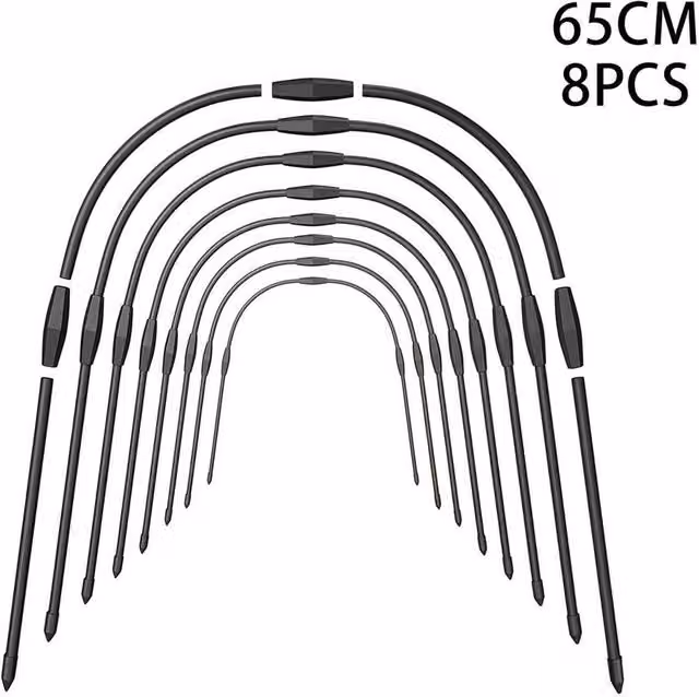 Kelvenix Reusable Greenhouse Tunnel Support Arches in Black