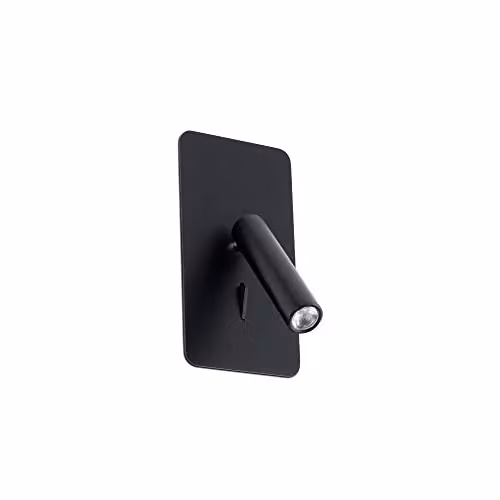Netlighting Suau Black LED Indoor Wall Lamp with Warm White Light
