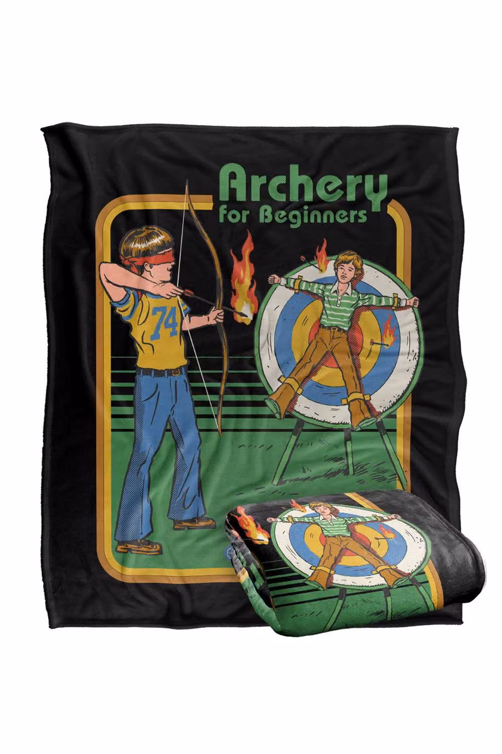 Steven Rhodes Archery For Beginners Multicolour Super Soft Fleece Throw Blanket W/D/H: 91 x 147 cm – 2