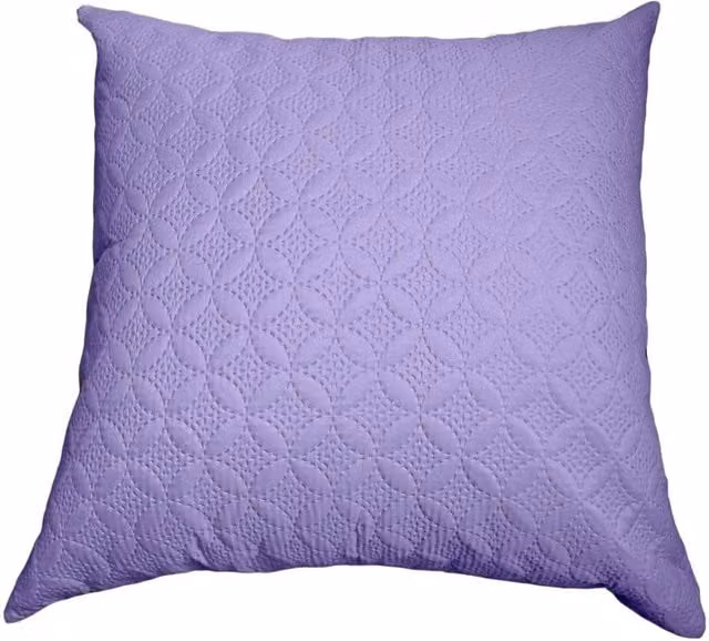 Homescapes Ultrasonic Quilted Embossed Square Cushion Cover, Purple, W: 80 cm