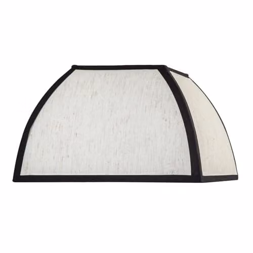 Happy Homewares Vintage Victorian Square Lamp Shade in Beige, Black and White Fabric with W/H: 18 x 27 cm
