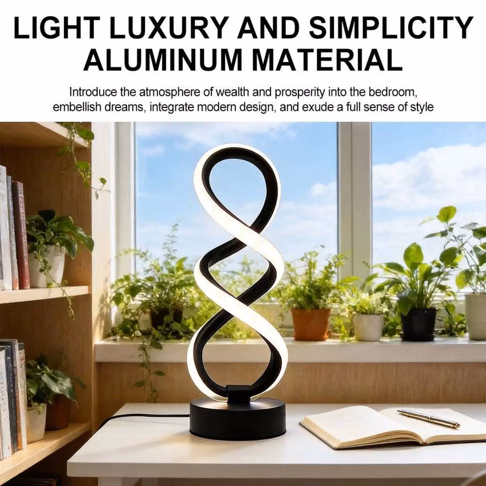 EONLION Black Modern Dimmable LED Table Lamp for Reading and Task Lighting, W/D/H: 29.0 x 10.0 x 10.0 cm – 3