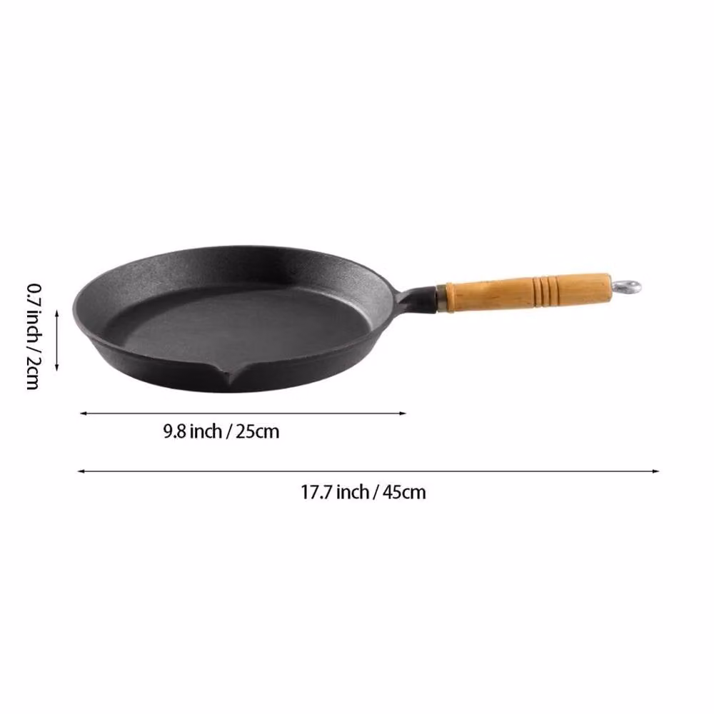 Pawnora Black Enamel Cast Iron Round Frying Pan, 25 cm – 2