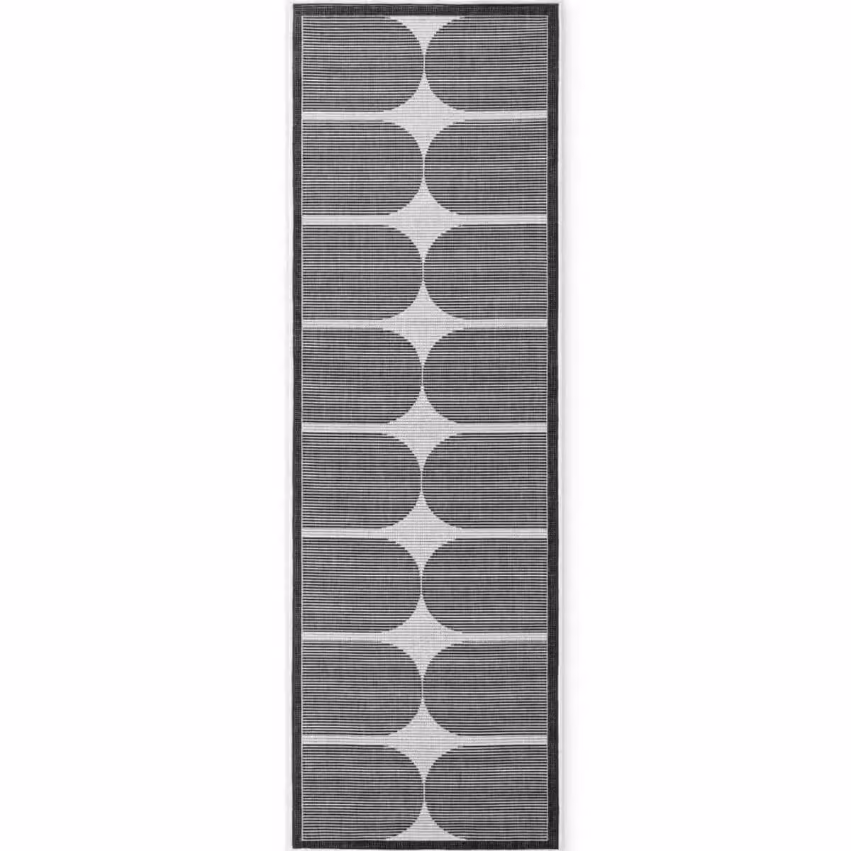 THE RUGS Reversible Weatherproof Indoor Outdoor Polypropylene Rug in Black and Beige, W/D/H: 160 x 230 cm – 3