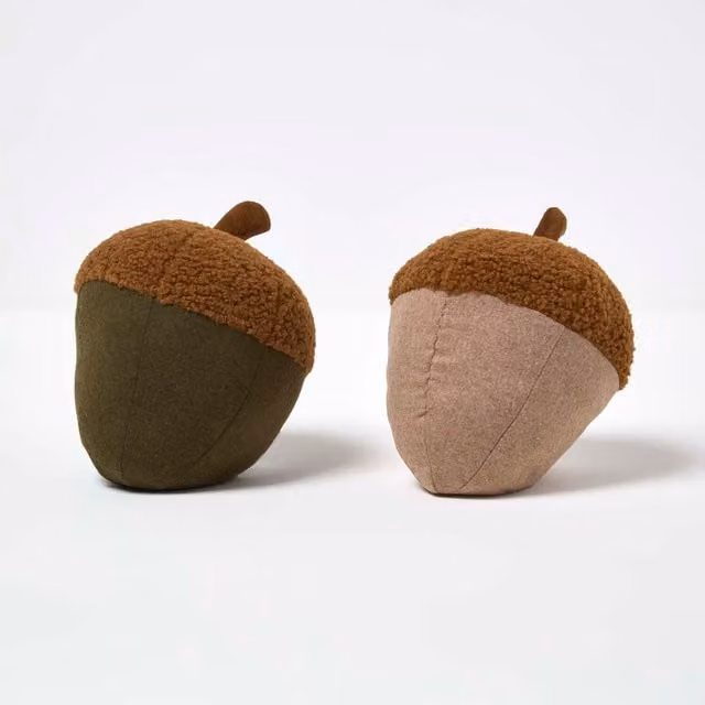Homescapes Organic Textile Tabletop Decor in Brown, Grey and Green