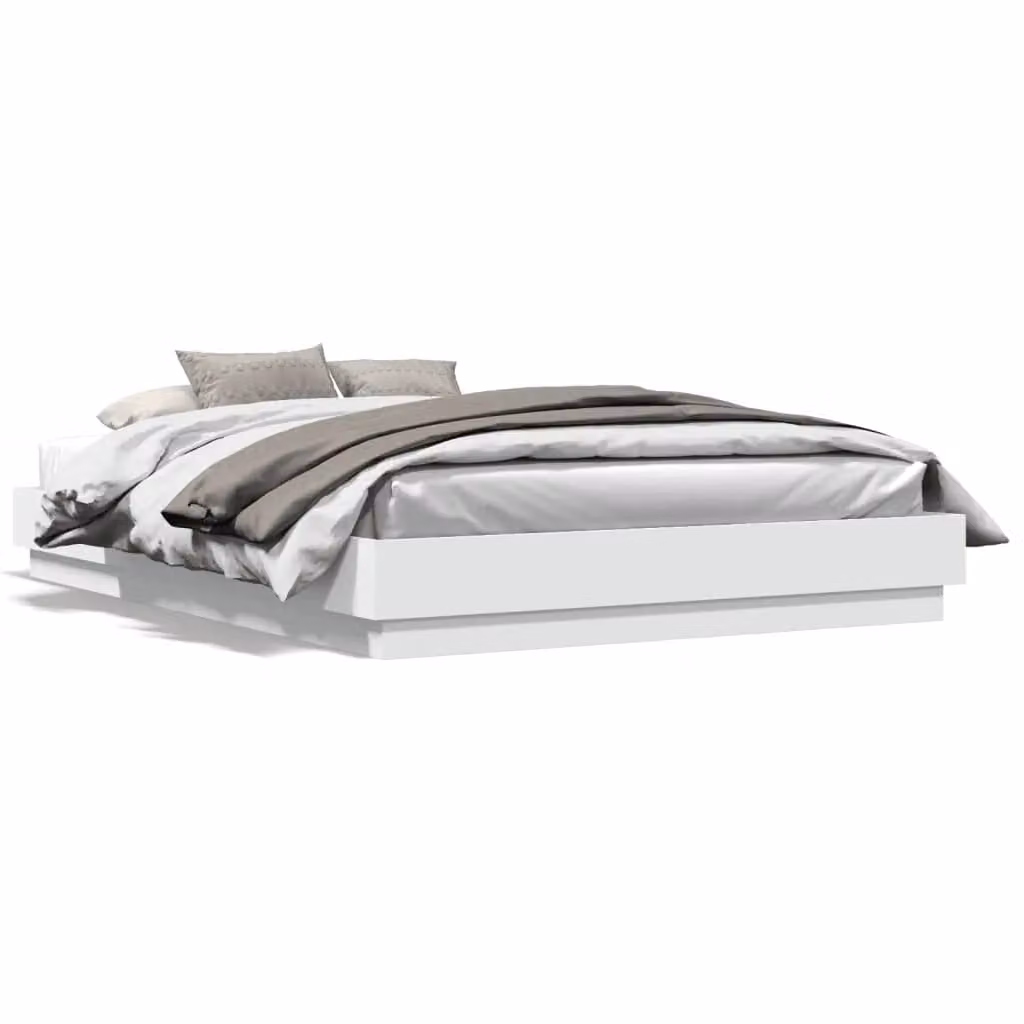 Berkfield Home Small Double Bed Frame in White, W/D/H: 120 x 200 cm – 2