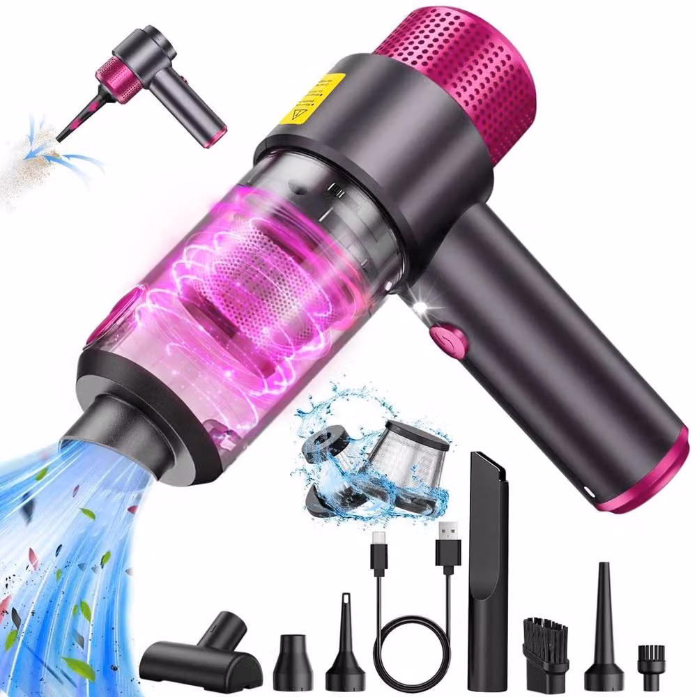 NESTLUNE Cordless Handheld Rechargeable Car Vacuum with Blow Function for Pet Hair in Grey – 2