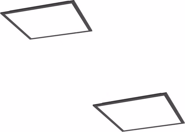 Loops 2 Pack Black Square LED Ceiling Light for Modern Indoor Spaces – 1