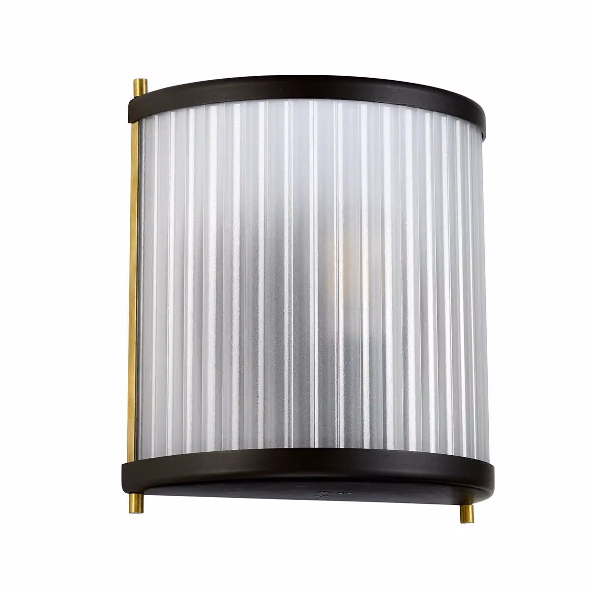 Loops Museum Art Deco Wall Light in Bronze and Dark Brown with Glass Shade, E27 LED Compatible – 2