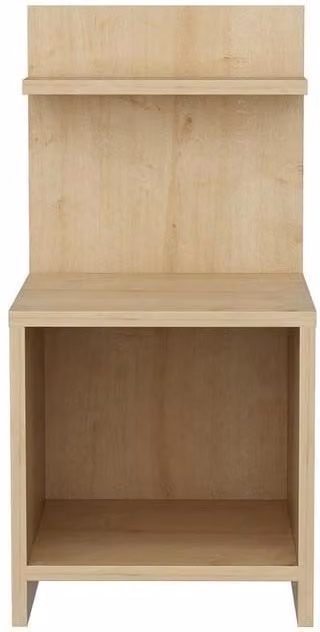 CALICOSY ULLMAN Bedside Table with 1 Niche, Brown Oak Wood Finish, Height: 72 cm – 1