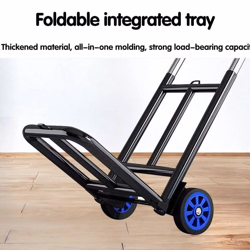 EONLION Folding Hand Trolley in Black Steel – 3