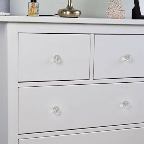 Nicola Spring Transparent Polished Glass Cabinet Knobs, Pack of 6 – 2