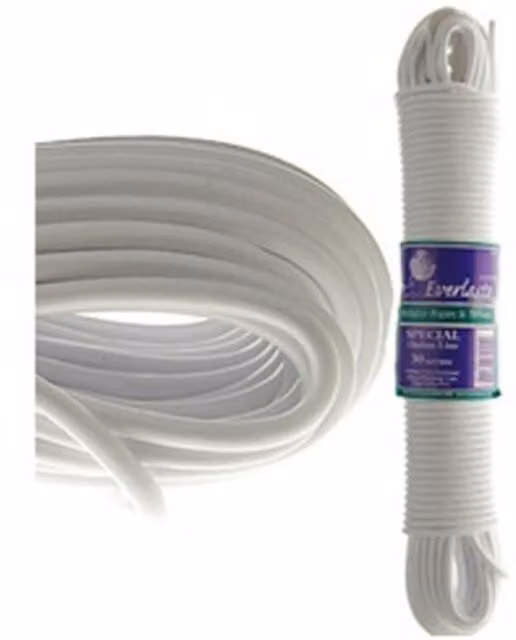Everlasto Simple Line Special Clothes Line in White Plastic